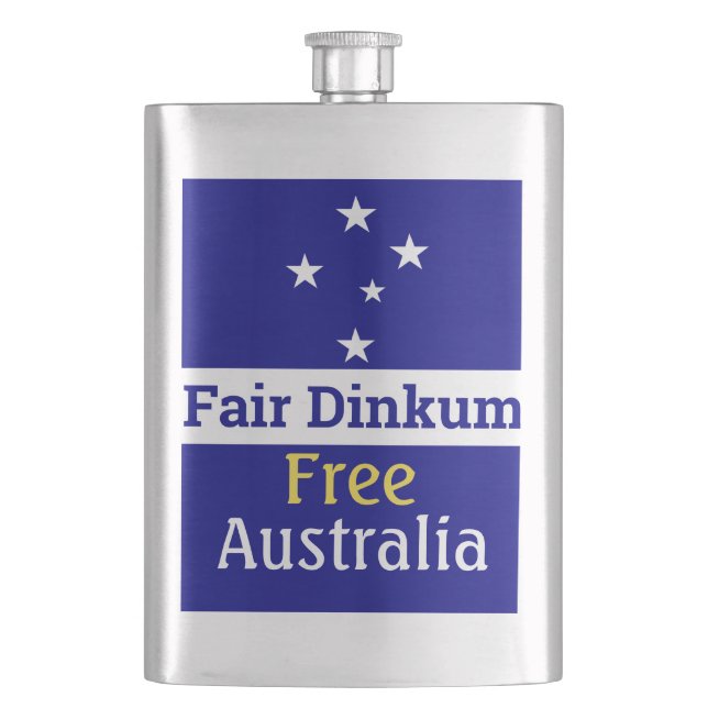 Fair Dinkum Free Australia   Flask (Front)