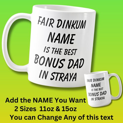 Fair Dinkum NAME BEST BONUS DAD Straya (Australia)