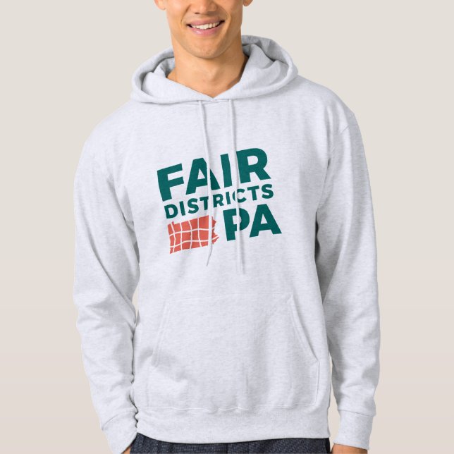 Fair Districts PA Ash Grey Hoodie (Front)