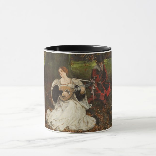 Fair is my Love (by Edwin Austin Abbey) Mug (Center)