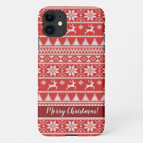 Fair Isle Christmas iPhone 11 Case