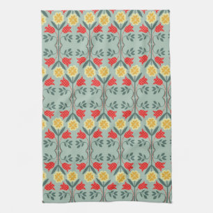 Fair isle fairisle floral retro hipster pattern towel