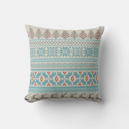 fair isle knit sweater pillow