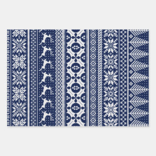 Fair Isle Knit Sweater Wrapping Paper Sheets