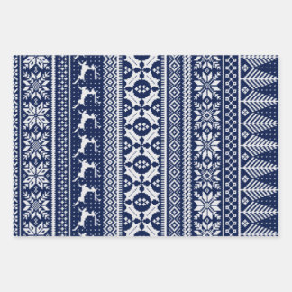 Fair Isle Knit Sweater Wrapping Paper Sheets