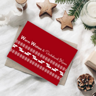 Fair Isle Ugly Sweater Dachshund Christmas Card