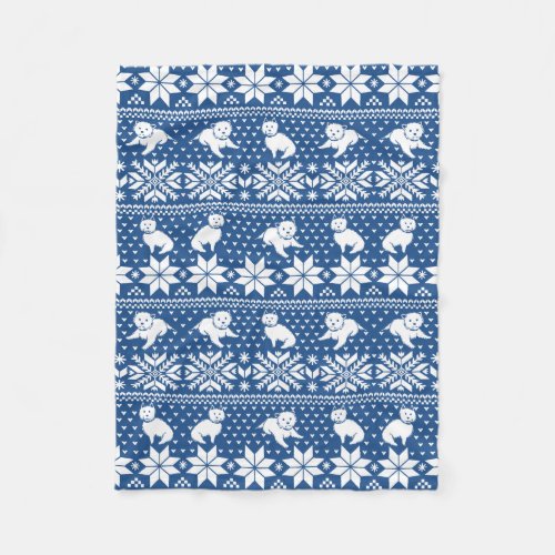 Fair Isle Westies Fleece Blanket