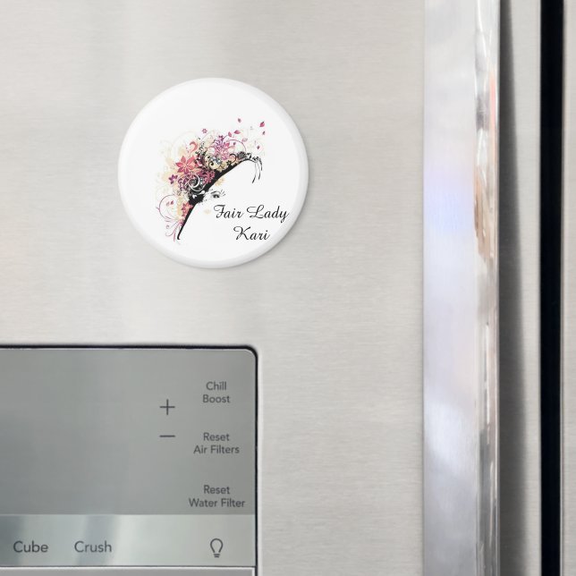 Fair Lady Theme Birthday Bridal Shower Party Favor Magnet (In Situ (Fridge))