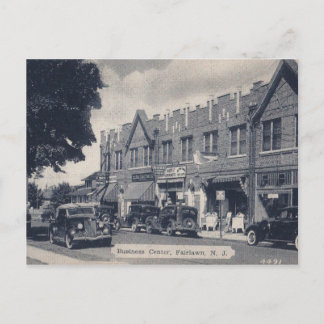 Fair Lawn, New Jersey, Business Center, Vintage Postcard