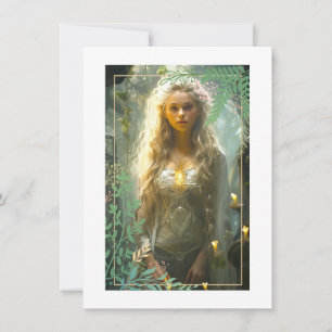 Fair Maiden Flat Note Card