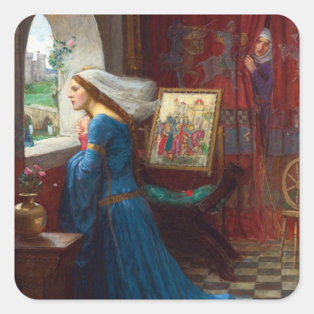 Fair Rosamund c. 1916 by John William Waterhouse Square Sticker (Front)