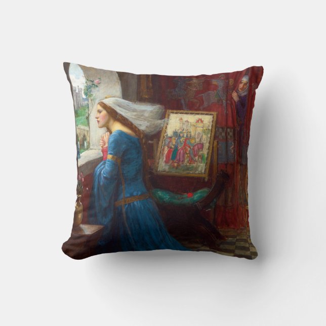 Fair Rosamund c. 1916 by John William Waterhouse Throw Pillow (Front)