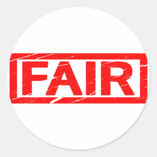 Fair Stamp Classic Round Sticker (Front)