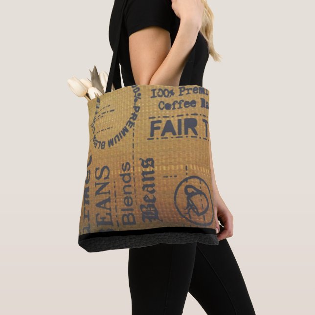 Fair Trade Coffee Burlap Sack - Tote Bag (Close Up)