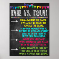 Fair Vs. Equal Classroom Poster
