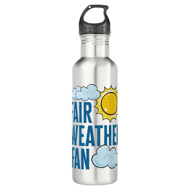 Fair Weather Fan Meteorologist Weatherman Stainless Steel Water Bottle (Front)