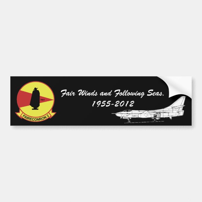 Fair Winds and Following Seas. Bumper Sticker (Front)