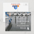 Fair Winds and Following Seas Phrase of Good Luck Postcard | Zazzle