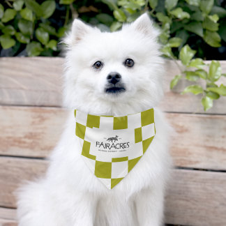 Fairacres Pet Bandana Green and White Collar