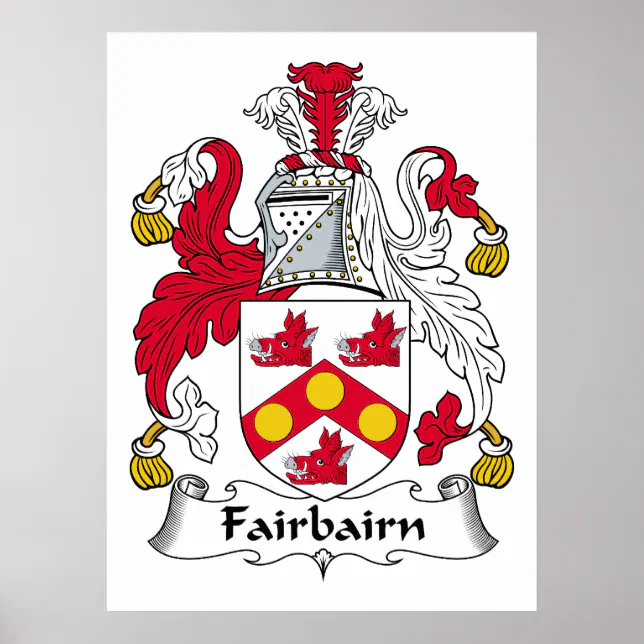 Fairbairn Family Crest Poster | Zazzle