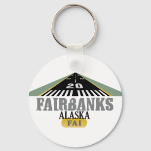 Fairbanks Alaska - Airport Runway Keychain