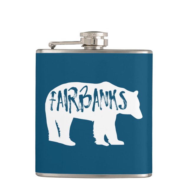 Fairbanks Alaska Bear Flask (Front)