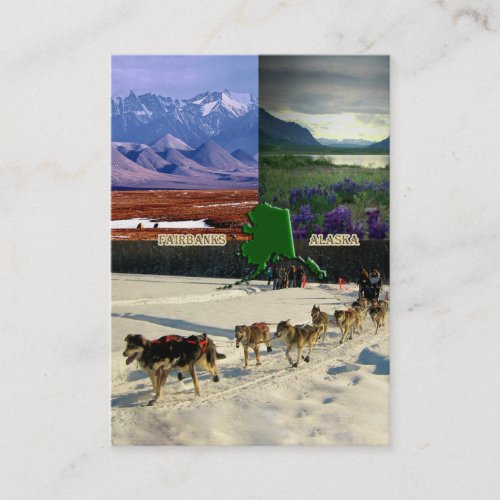 Fairbanks Alaska Collage Business Card