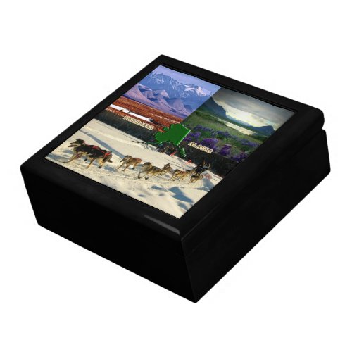 Fairbanks Alaska Collage Jewelry Box