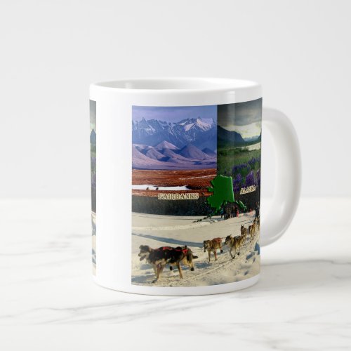 Fairbanks Alaska Collage Large Coffee Mug