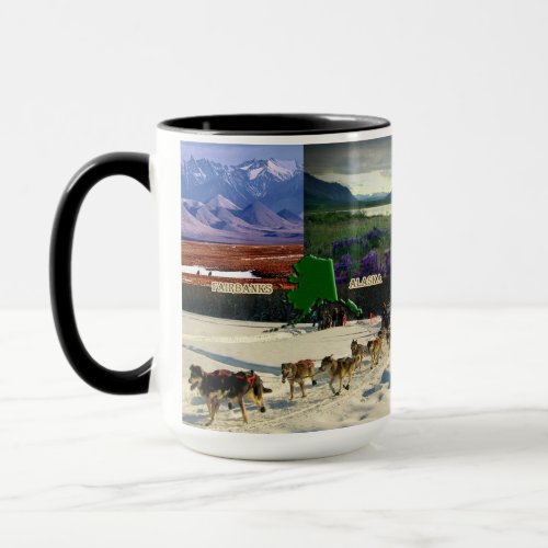 Fairbanks Alaska Collage Mug