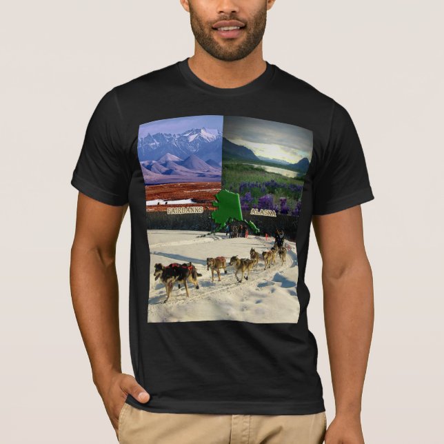 Fairbanks, Alaska Collage T-Shirt (Front)