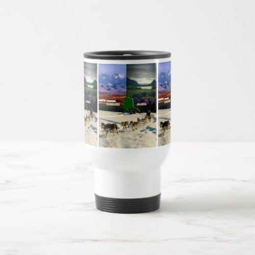 Fairbanks Alaska Collage Travel Mug