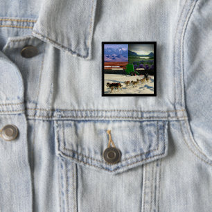 Fairbanks Alaska Photo Collage Pinback Button