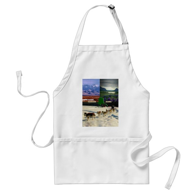 Fairbanks Alaska Photo Collage Standard Adult Apron (Front)
