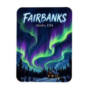 Fairbanks Alaska Postcard Magnet