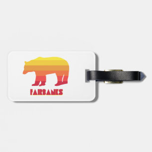 Fairbanks Alaska Rainbow Bear Luggage Tag