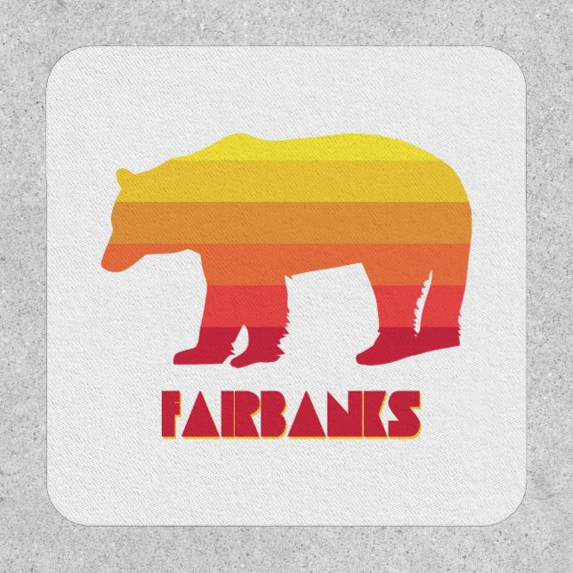 Fairbanks Alaska Rainbow Bear Patch (Front)