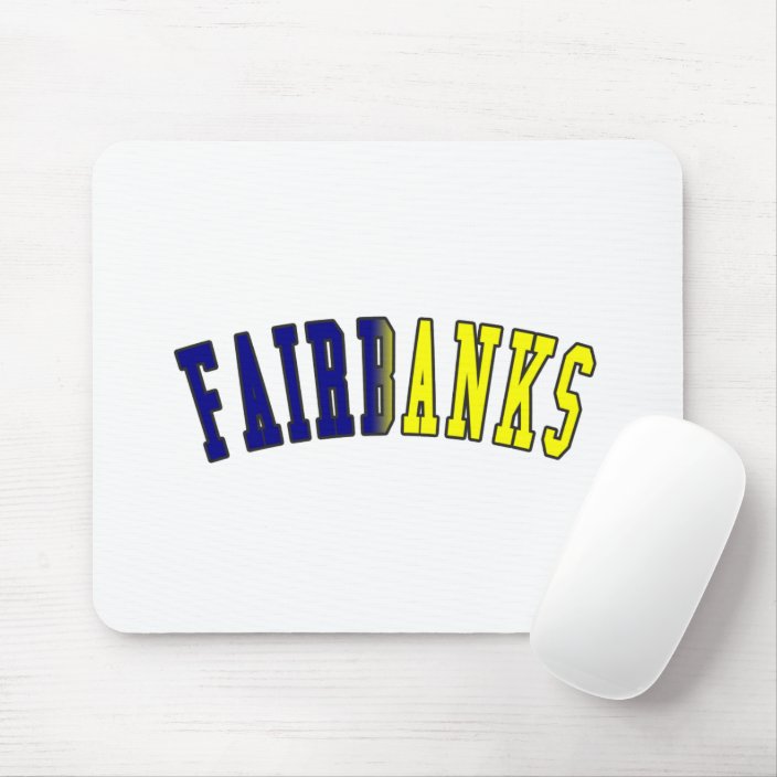 Fairbanks in Alaska State Flag Colors Mouse Pad