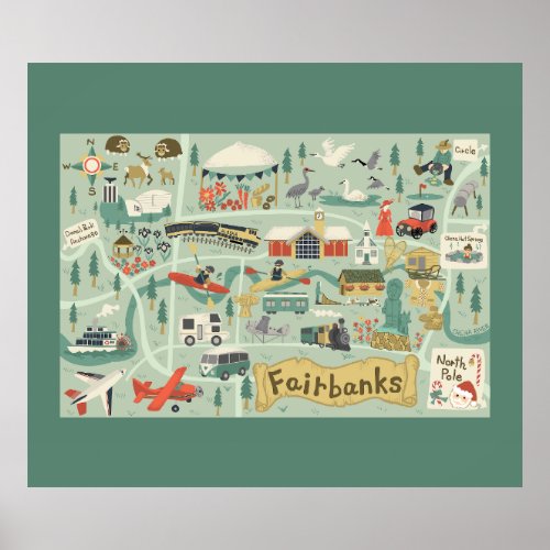Fairbanks map poster
