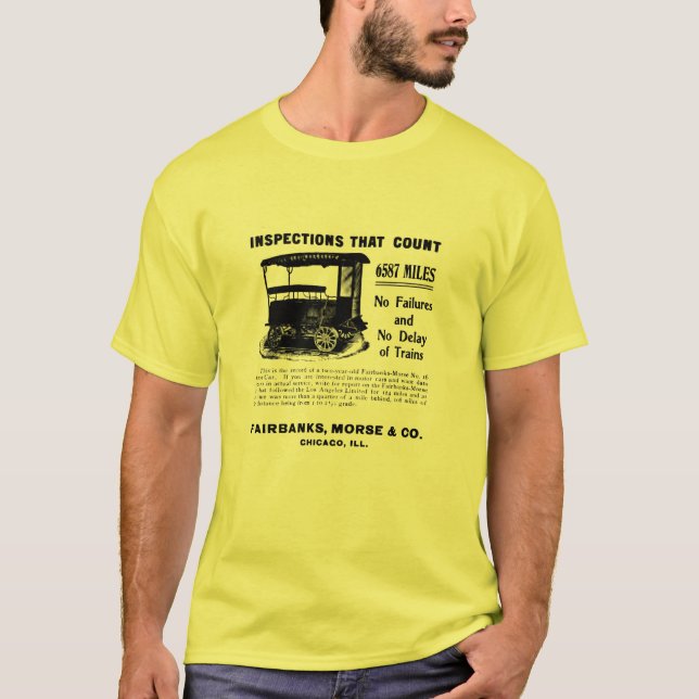 Fairbanks Morse Track Inspection Motor Car 1907 T-Shirt (Front)