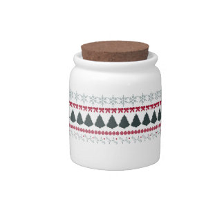 Faire Isle Christmas Sweater Candy Jar