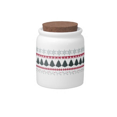 Faire Isle Christmas Sweater Candy Jar
