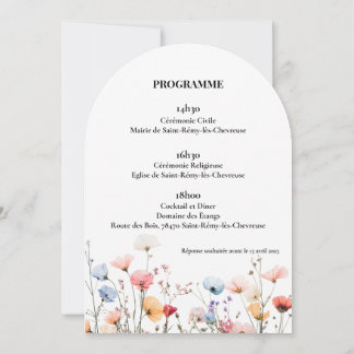 Faire-part Mariage printanier Invitation