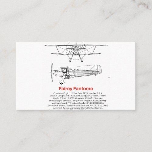  Fairey Fantome Business Card