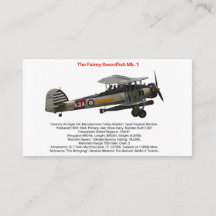 Fairey Swordfish Mk.1 Business Card