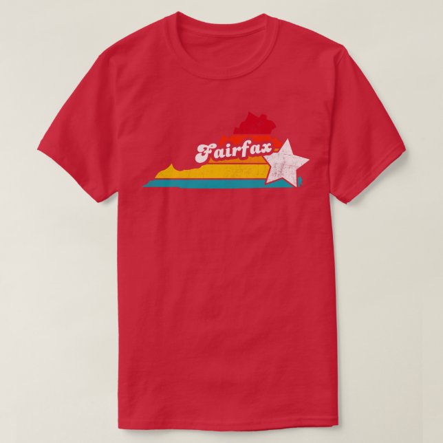 Fairfax Virginia Vintage Distressed Souvenir 2 T-Shirt (Design Front)