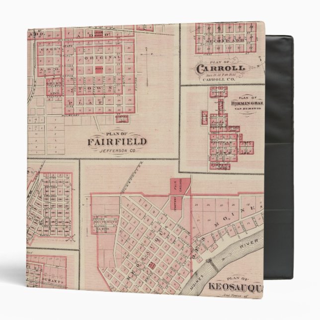 Fairfield, Carroll, Birmingham, Dunlap 3 Ring Binder (Front/Inside)