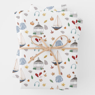 Fairfield Connecticut Autumn in New England Wrapping Paper Sheets