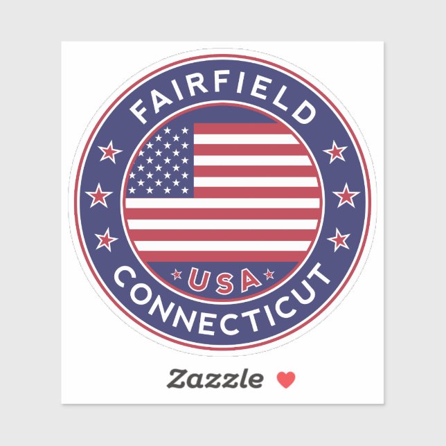 Fairfield Connecticut, Fairfield Sticker (Sheet)