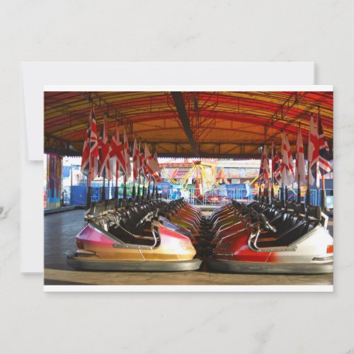 Fairground Dodgem Bumper Car Invitations